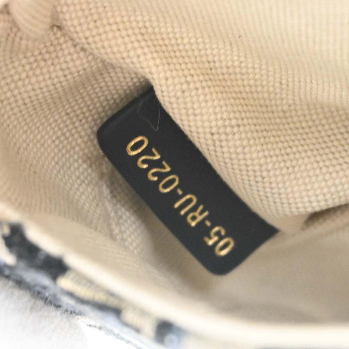Christian Dior Saddle Oblique Canvas Navy Canvas Handbag (Pre-Owned)