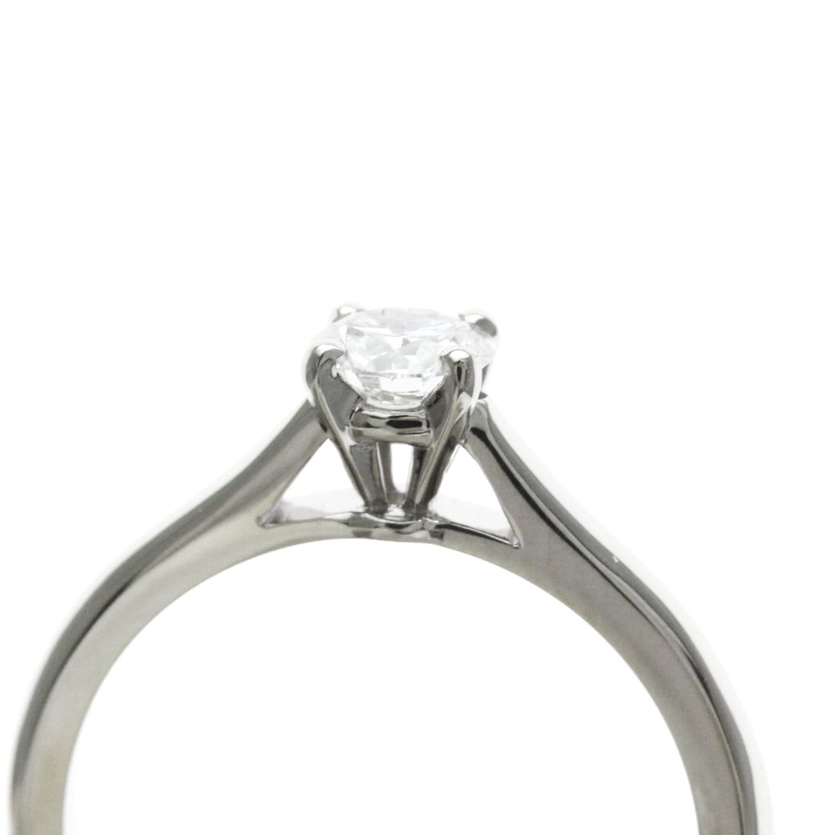 Cartier Solitaire 1895 18K White Gold With Rbc Diamond D/Vs1 Silver Platinum Ring Jewelry (Pre-Owned)