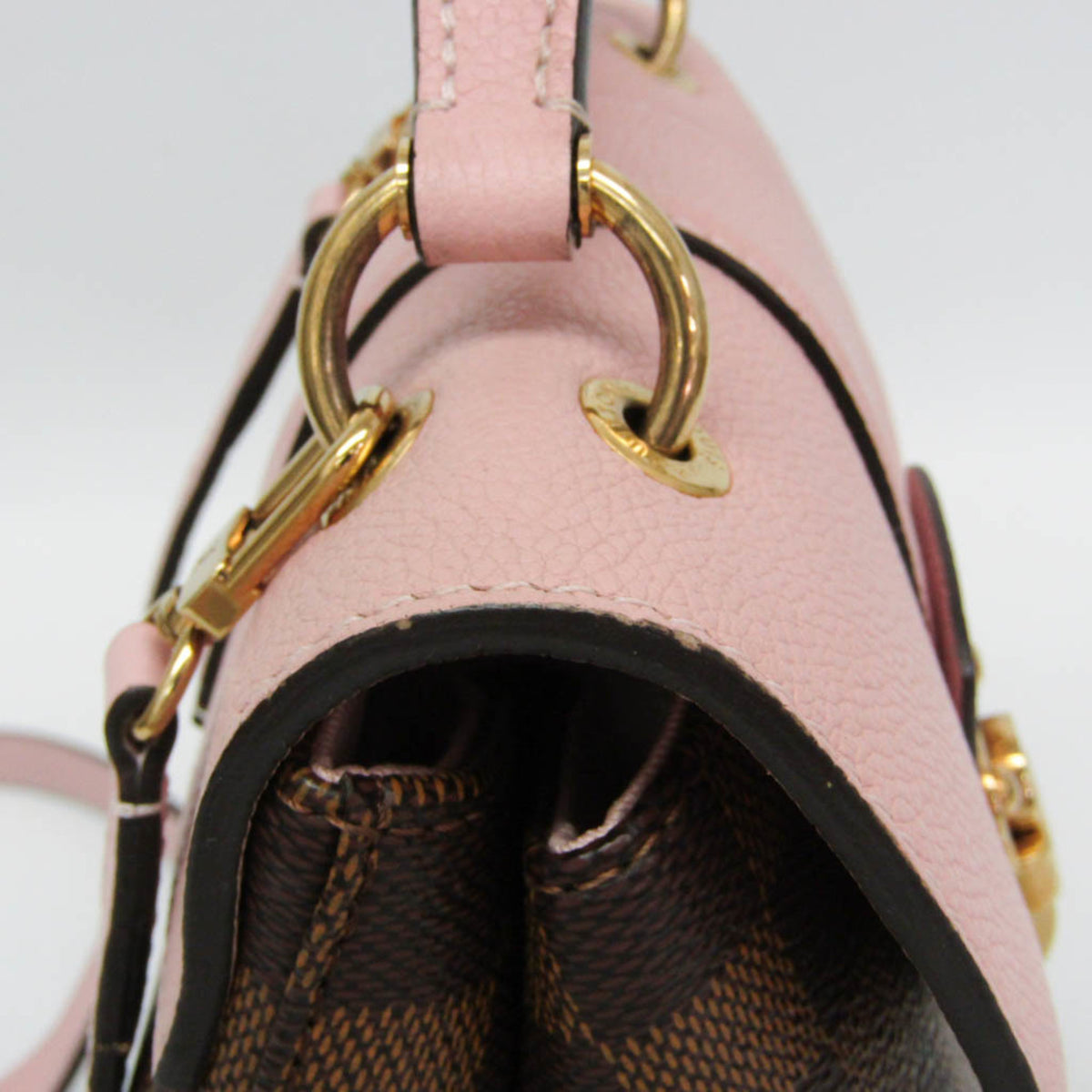 Louis Vuitton Clapton Damier And Leather Brown Canvas Backpack Bag (Pre-Owned)
