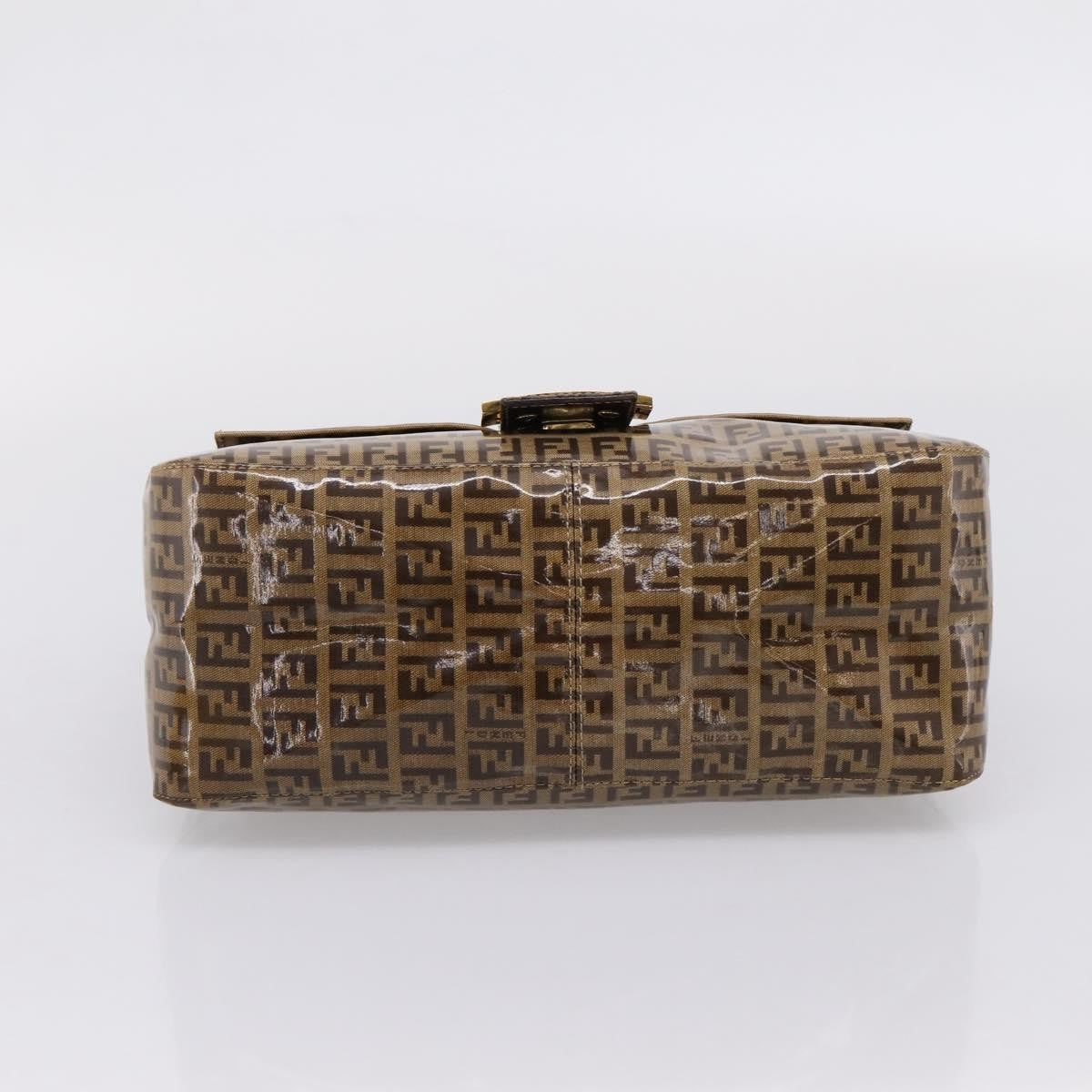Fendi Baguette Patent Leather Beige Patent_Leather Handbag (Pre-Owned)