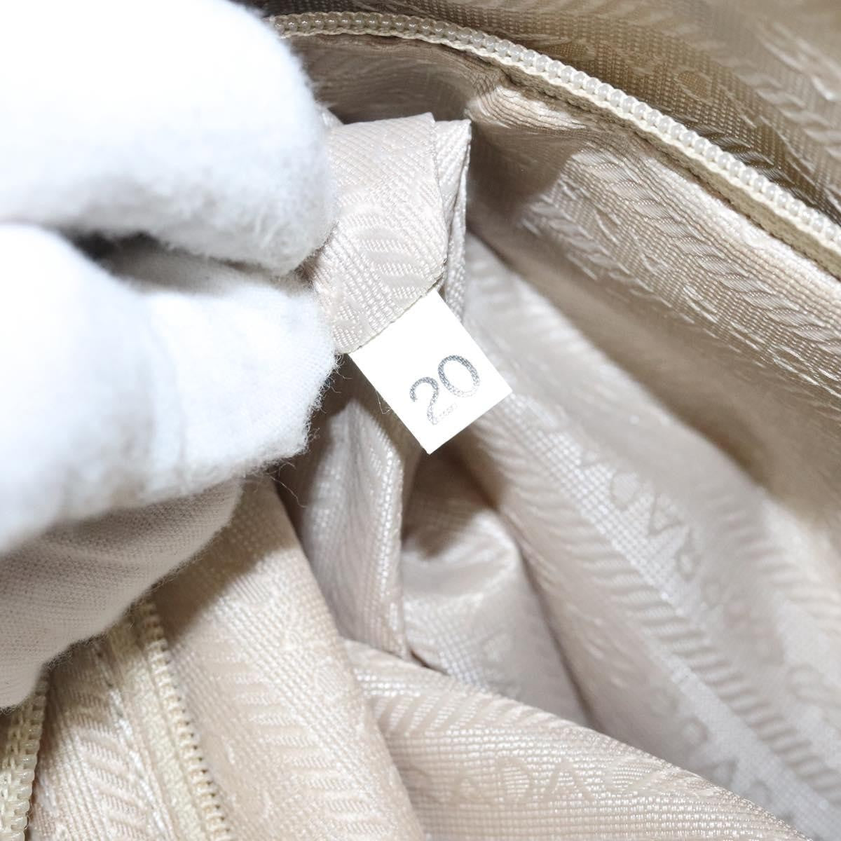 Prada Vintage Tote Tessuto White Nylon Tote Bag Bag (Pre-Owned)