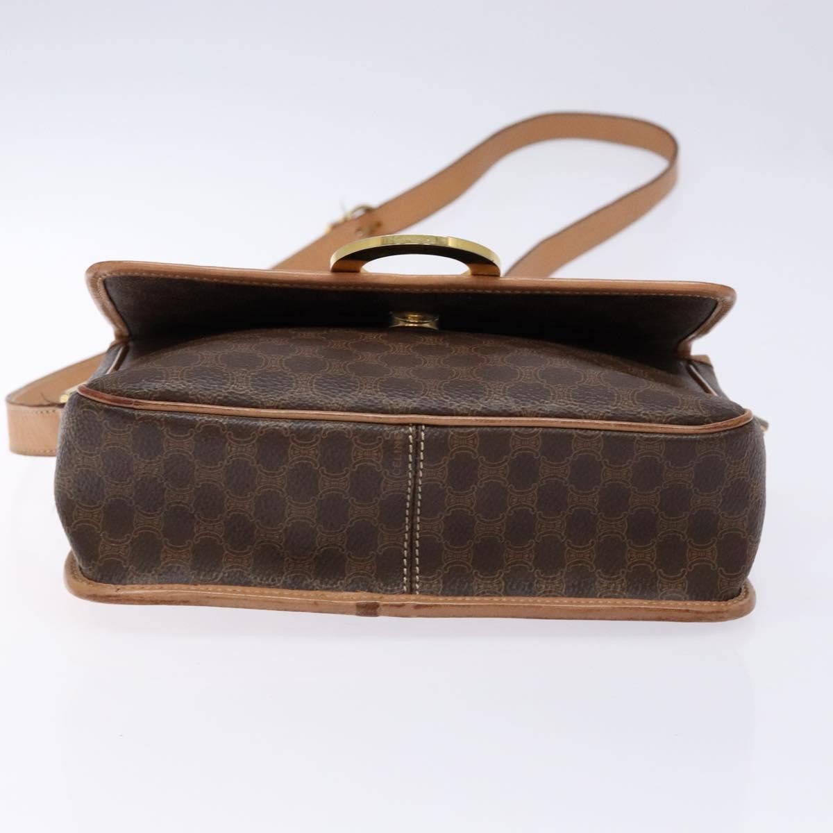 Celine Vintage Macadam Canvas Brown Canvas Bag (Pre-Owned)