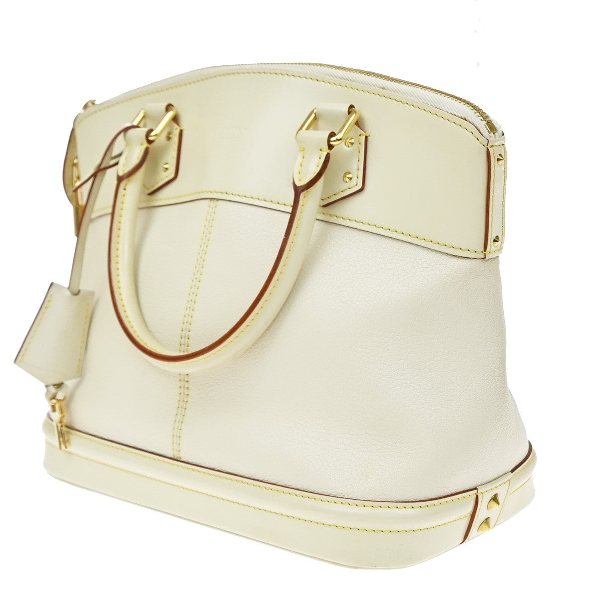 Louis Vuitton Suhali Lockit Leather White Leather Handbag (Pre-Owned)