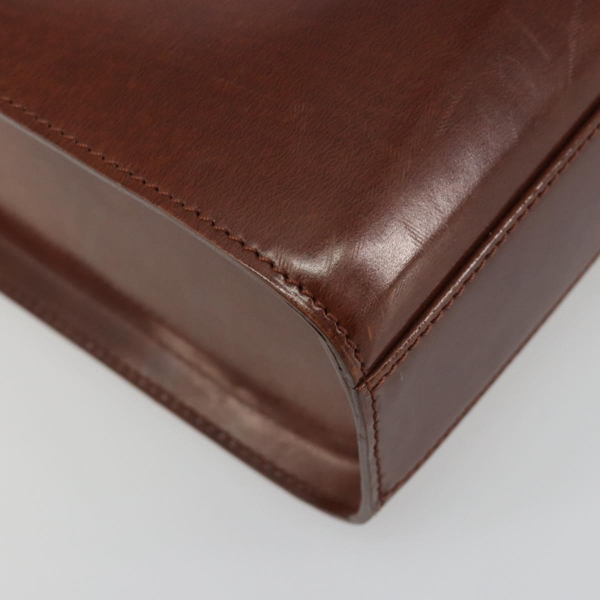 Cartier Panthère Leather Brown Patent_Leather Handbag (Pre-Owned)