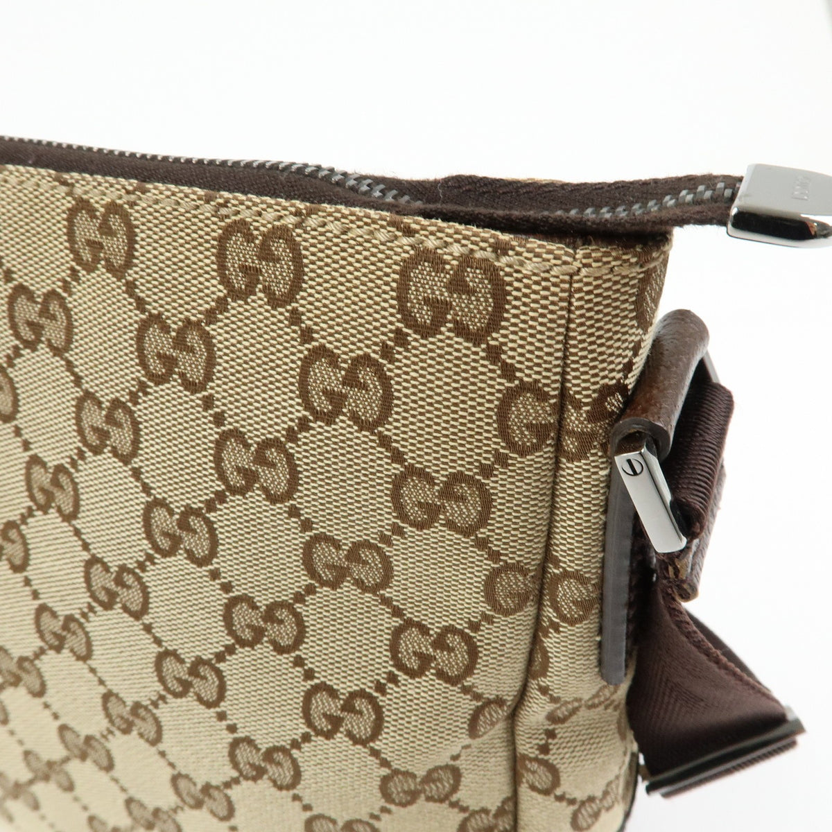 Gucci Joy Messenger Gg Canvas Beige Canvas Handbag (Pre-Owned)