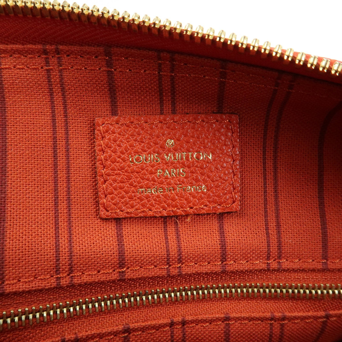 Louis Vuitton Speedy Bandouliere Monogram Empreinte Leather Orange Leather Handbag (Pre-Owned)
