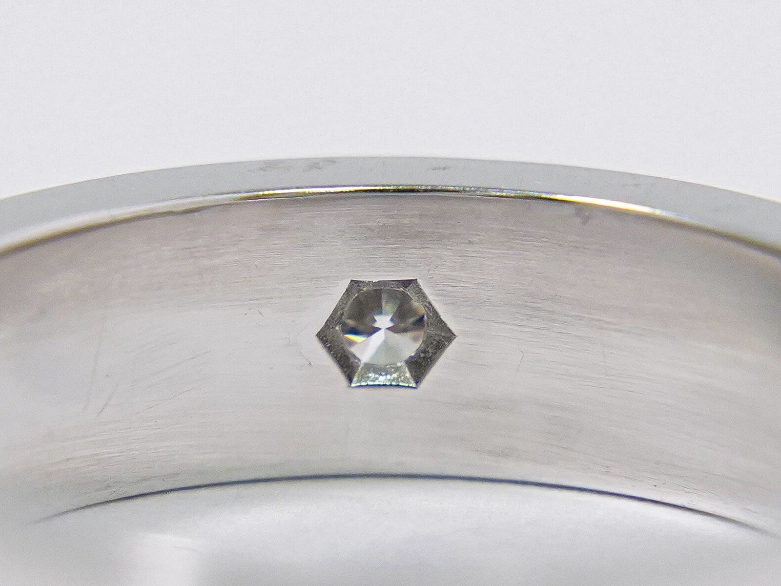 Cartier Love Wedding Band 1 Diamond 18K White Gold With Diamond White White_Gold Ring Jewelry (Pre-Owned)