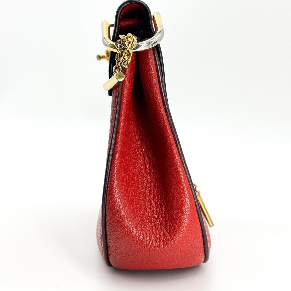 Chloe Drew Leather Red Leather Crossbody Bag Bag (Pre-Owned)