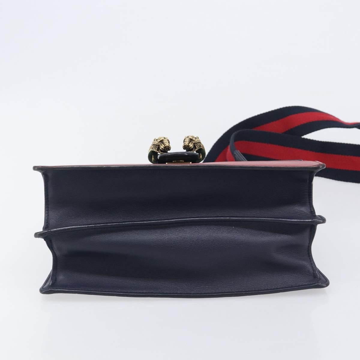 Gucci Dionysus Bamboo Top Handle Leather Navy Leather Handbag (Pre-Owned)