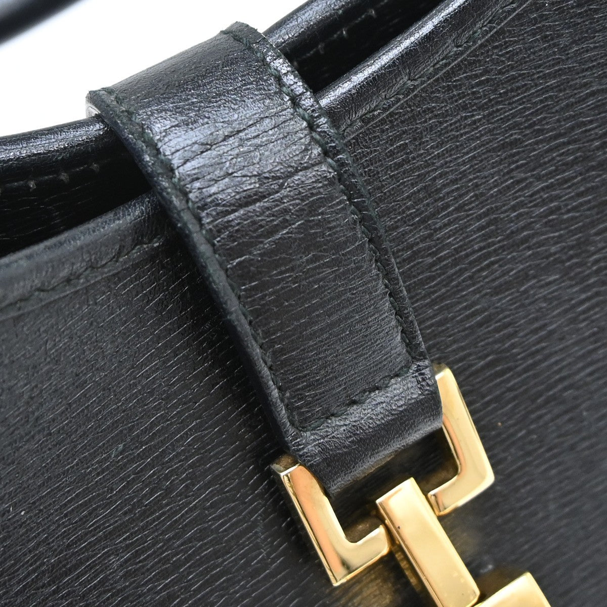 Gucci Vintage Jackie Leather Black Leather Handbag (Pre-Owned)