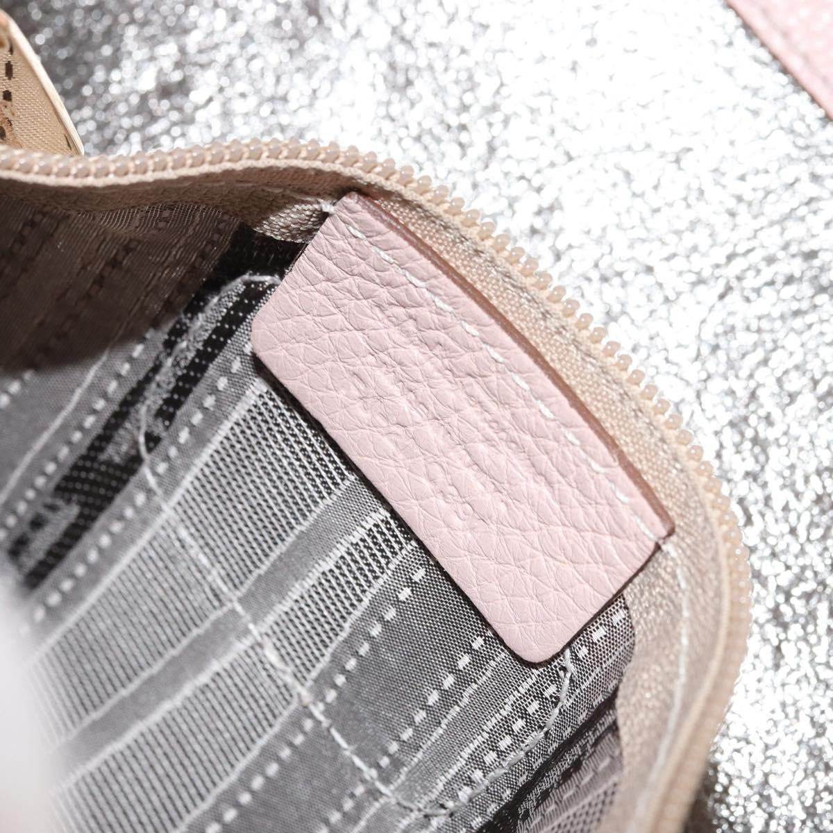 Salvatore Ferragamo Gancini Leather Pink Leather Tote Bag Bag (Pre-Owned)