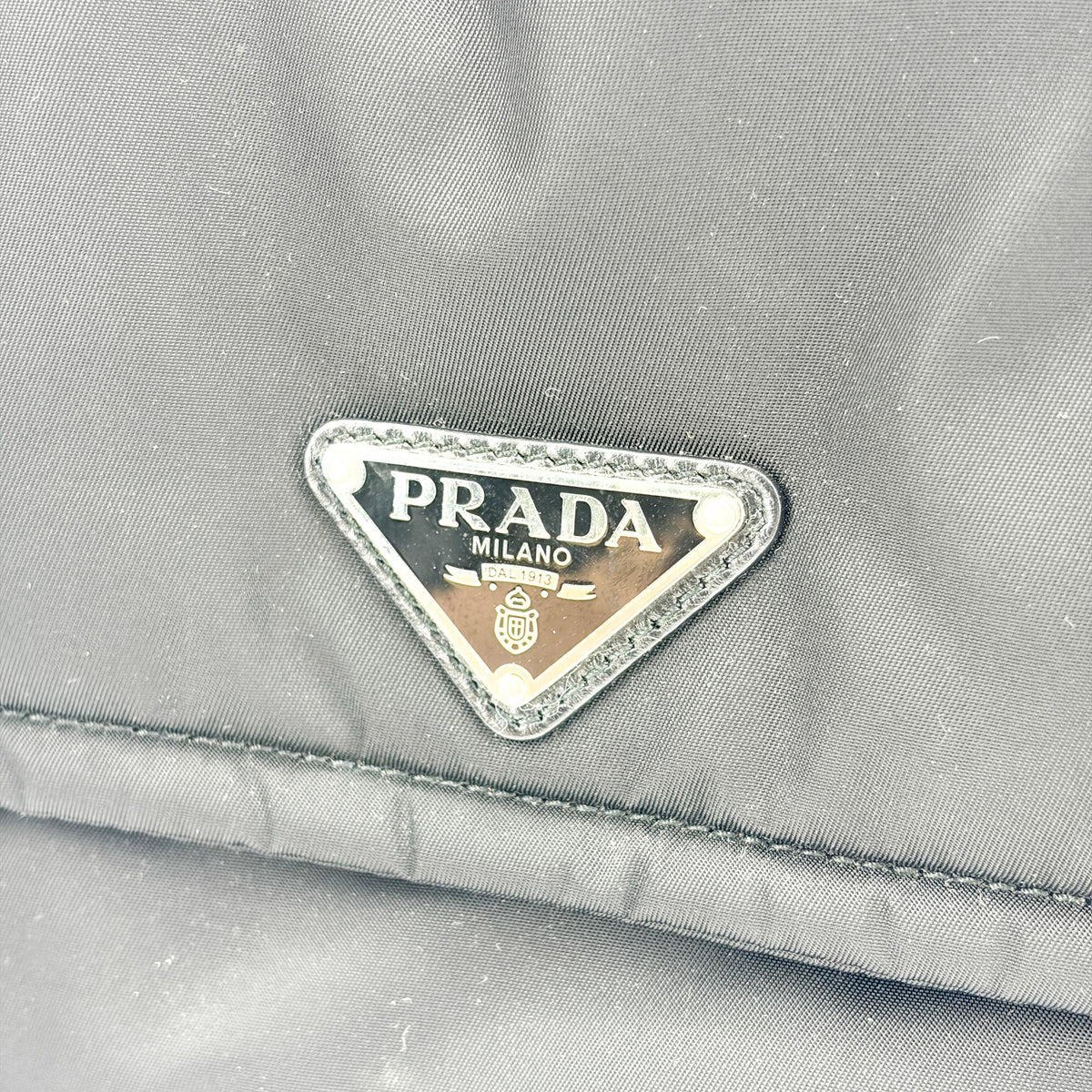 Prada Padded Flap Re-Nylon Black Nylon Shoulder Bag Bag (Pre-Owned)