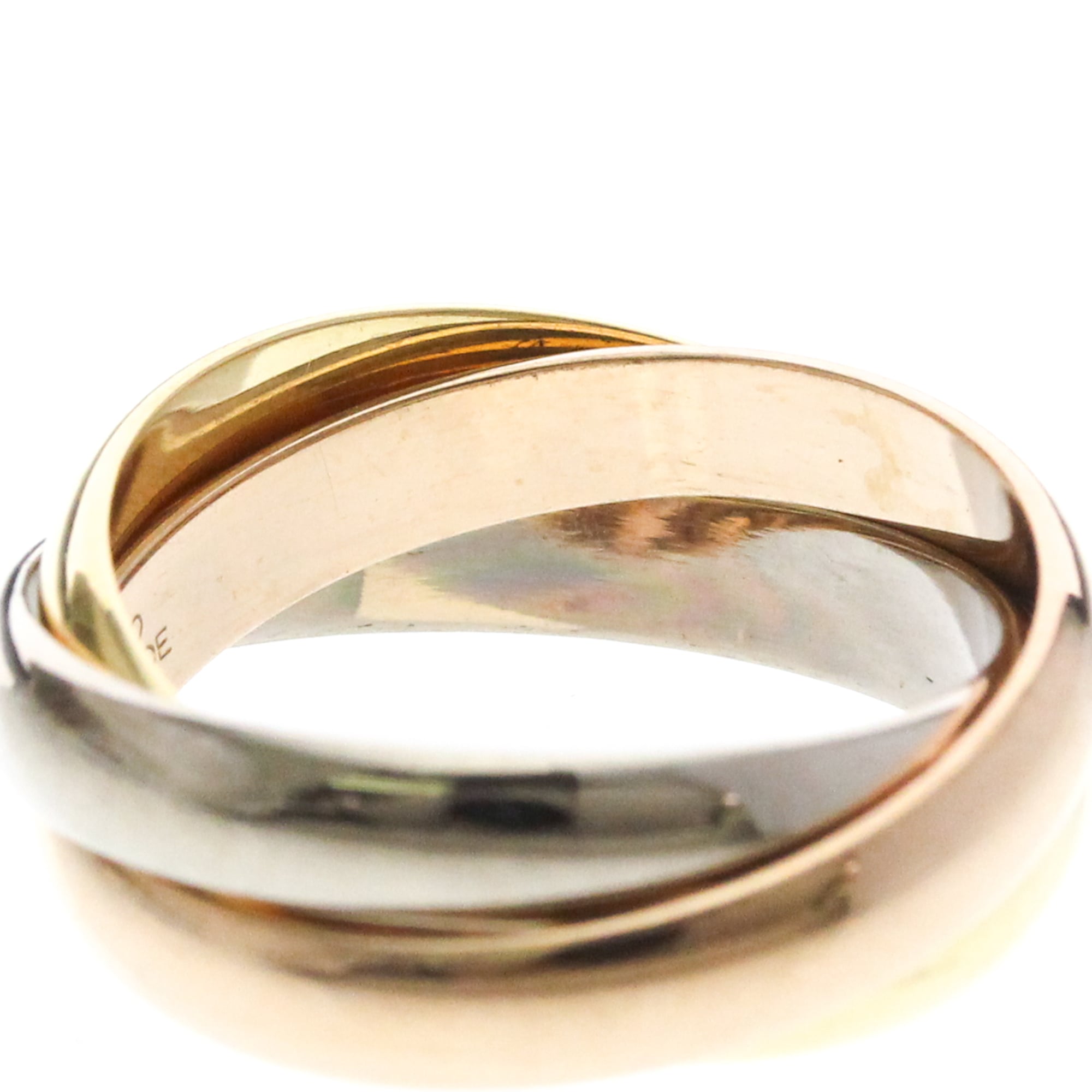 Cartier Trinity 18K Tricolor Gold Gold Gold Ring Jewelry (Pre-Owned)