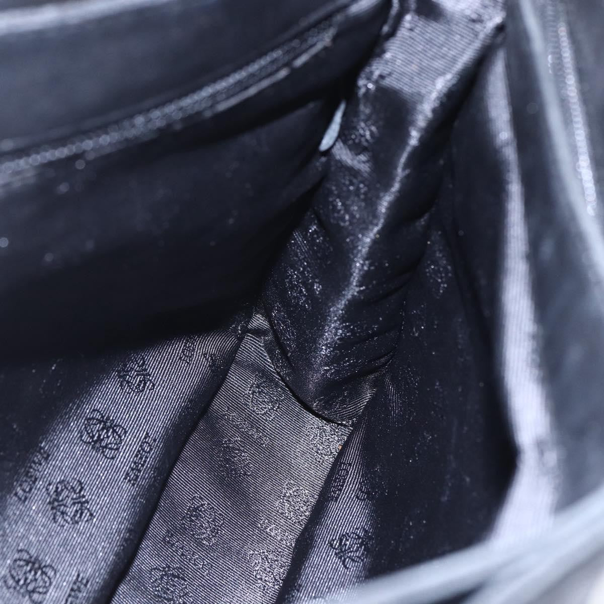 Loewe Anagram Leather Black Leather Shoulder Bag Bag (Pre-Owned)