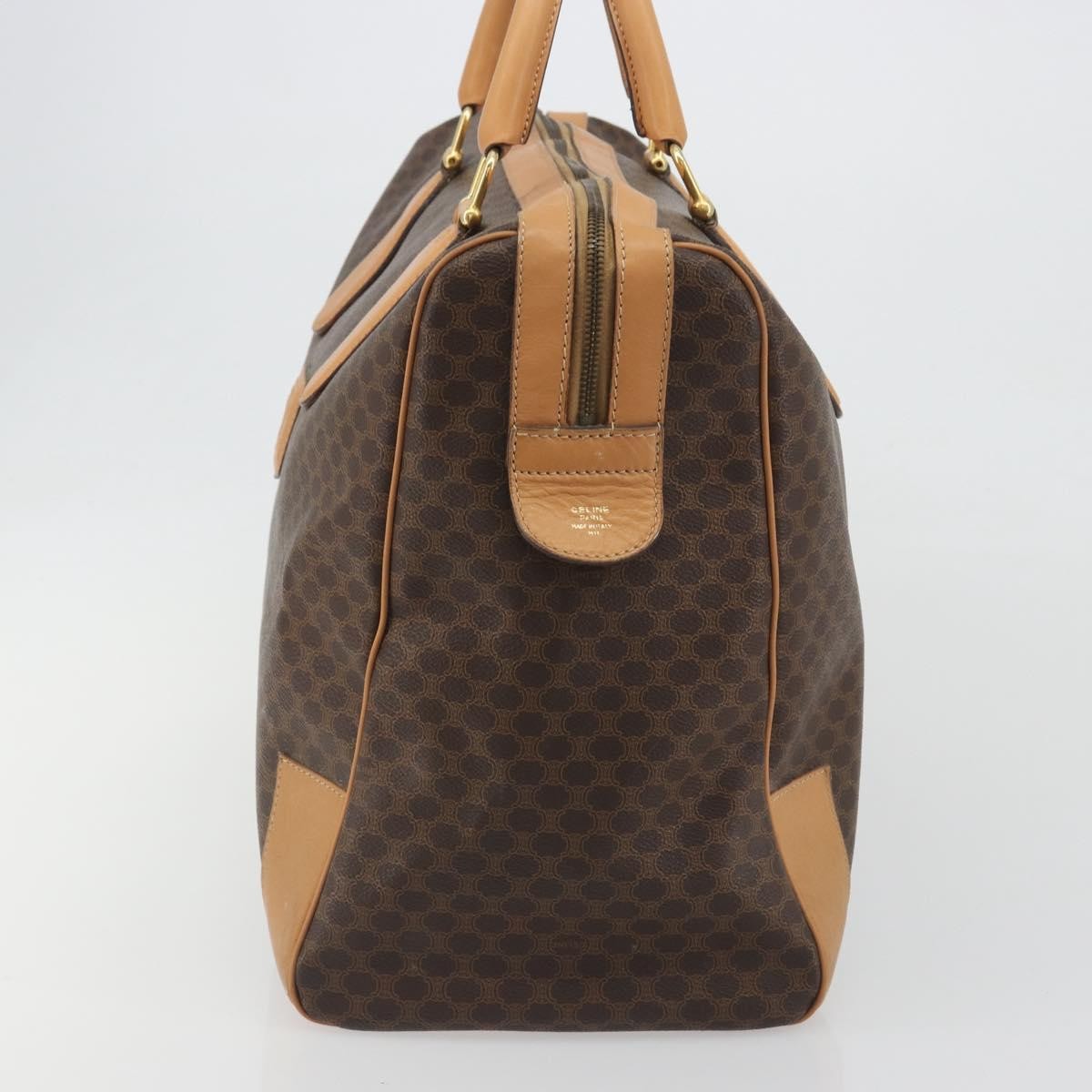 Celine Boston Macadam Canvas Brown Pvc Travel Bag Bag (Pre-Owned)