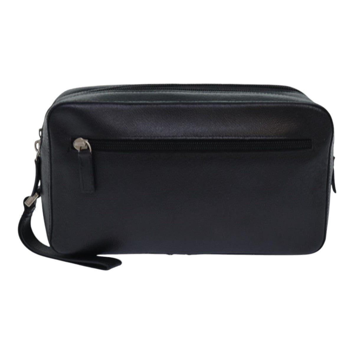 Versace Vintage Clutch Leather Black Leather Clutche & Pouche Bag (Pre-Owned)