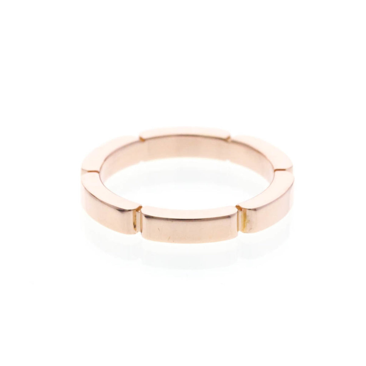 Cartier Maillon Panthere Band 18K Rose Gold With 4 Diamonds Gold Rose_Gold Ring Jewelry (Pre-Owned)
