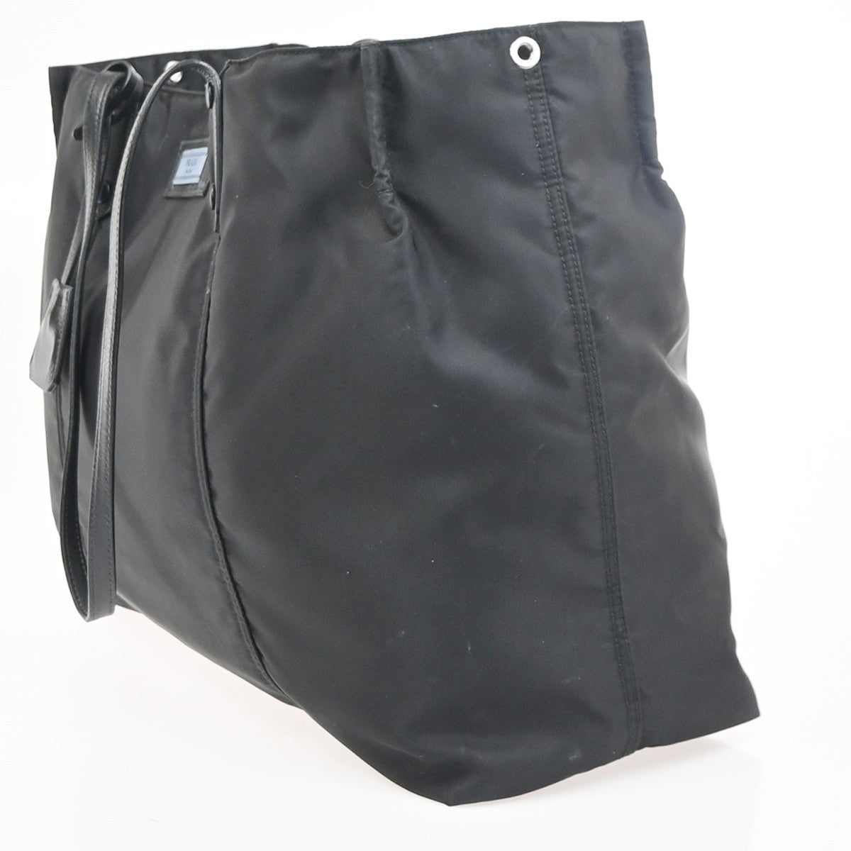 Prada Etiquette Tote Tessuto Black Nylon Tote Bag Bag (Pre-Owned)