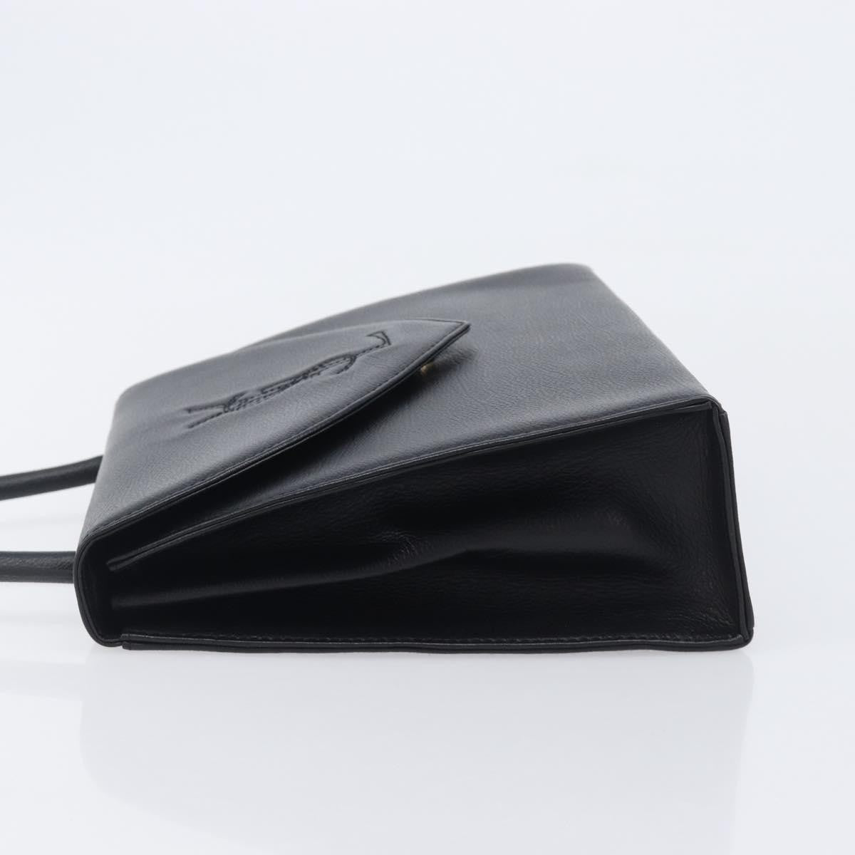 Saint Laurent Handbag Leather Black Leather Handbag (Pre-Owned)
