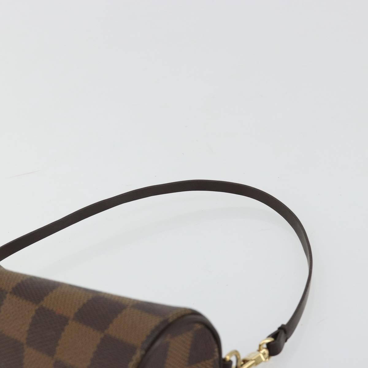 Louis Vuitton Papillon Pochette Damier Brown Canvas Clutche & Pouche Bag (Pre-Owned)