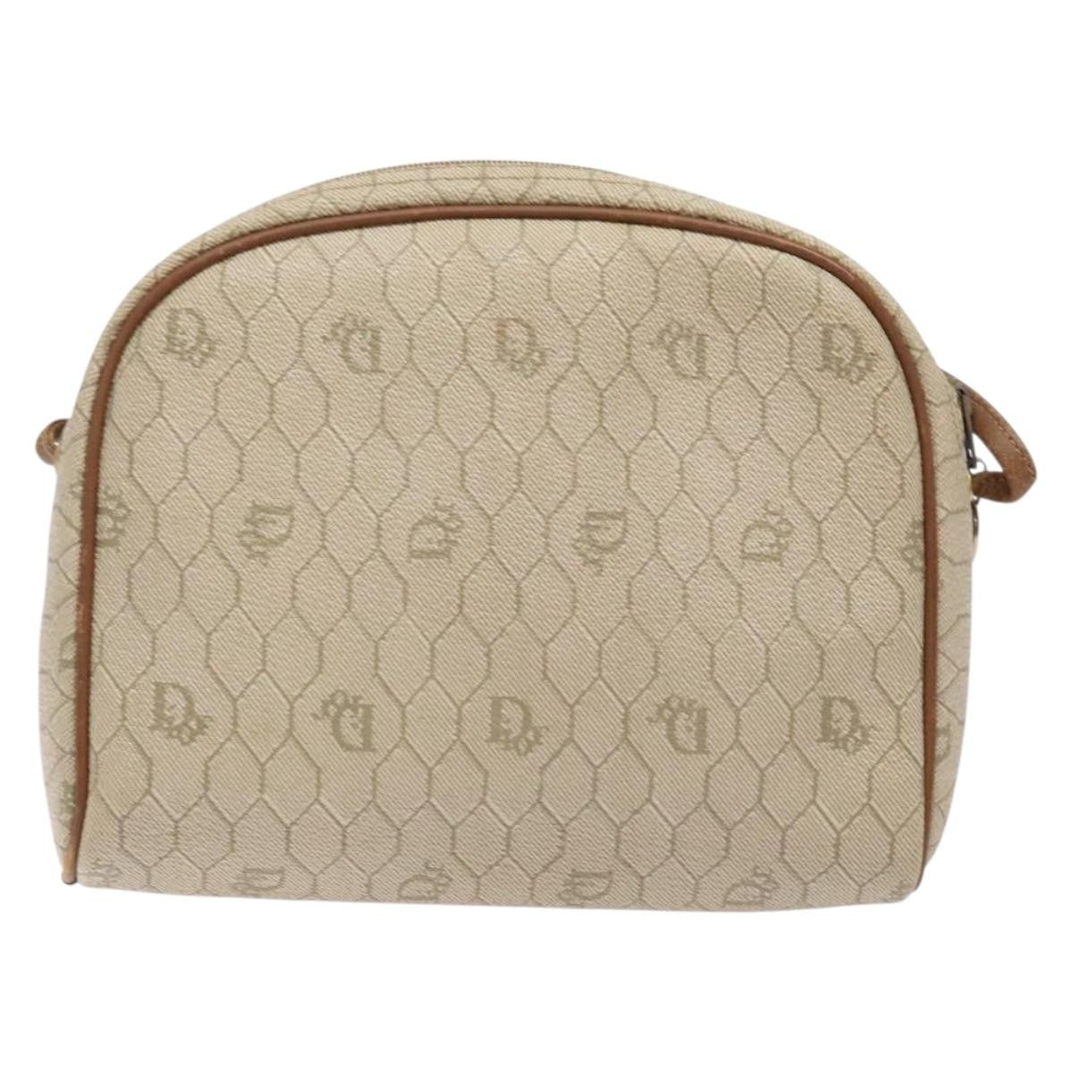 Christian Dior Vintage Honeycomb Canvas Beige Canvas Bag (Pre-Owned)
