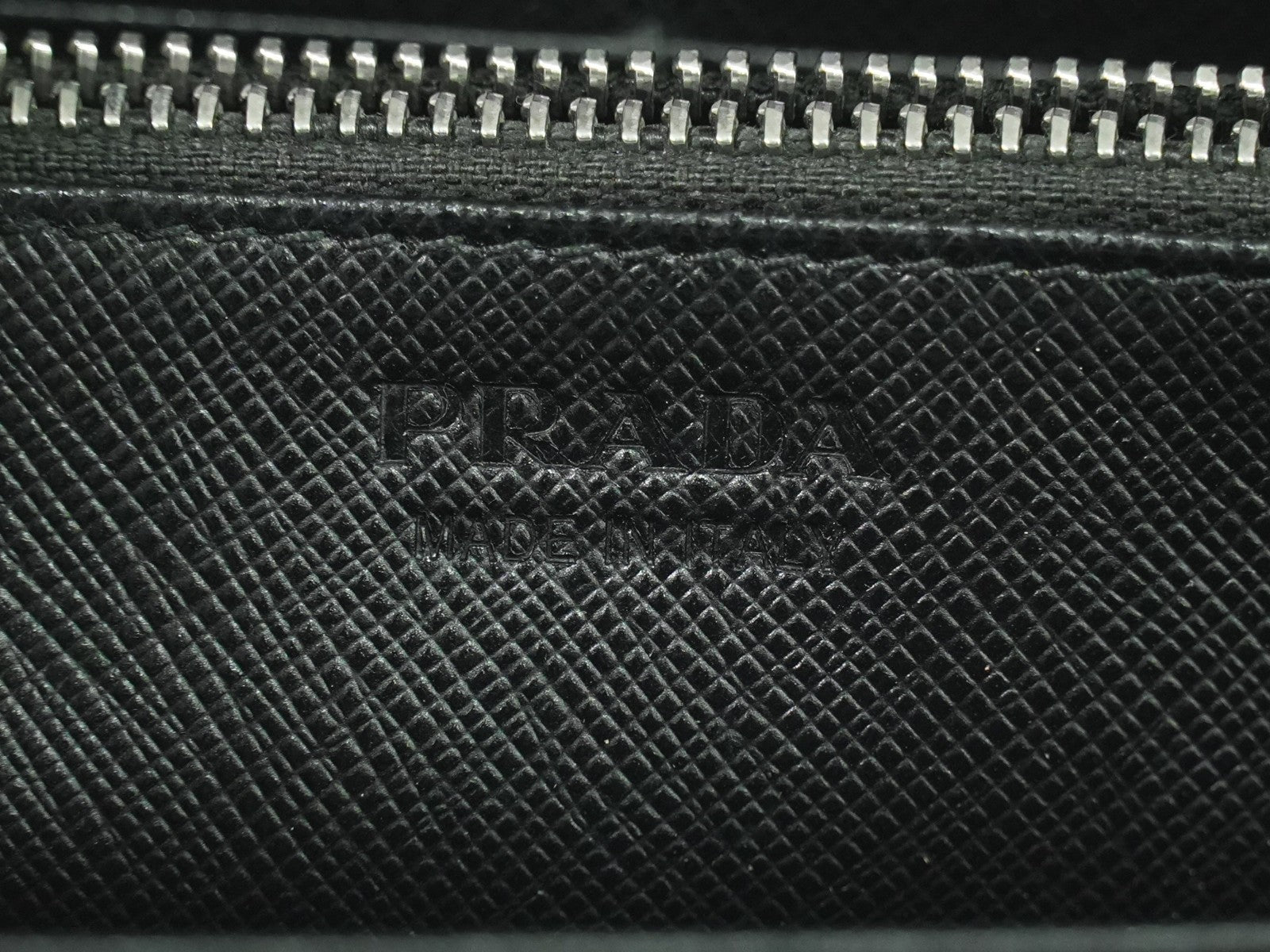 Prada Saffiano Leather Black Leather Wallets Accessory (Pre-Owned)