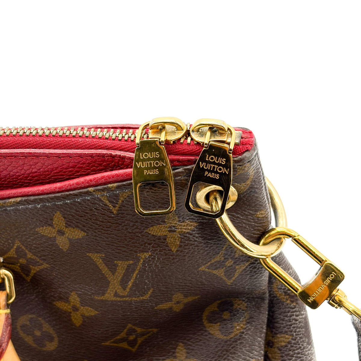 Louis Vuitton Pallas Monogram Canvas With Leather Brown Canvas Tote Bag Bag (Pre-Owned)