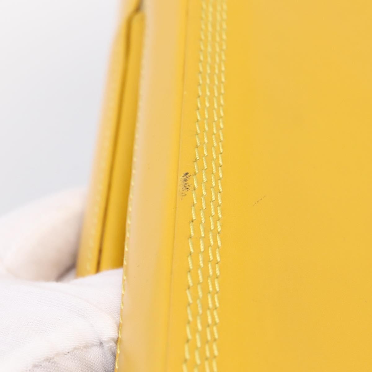 Loewe Vintage Square Tote Leather Yellow Leather Tote Bag Bag (Pre-Owned)