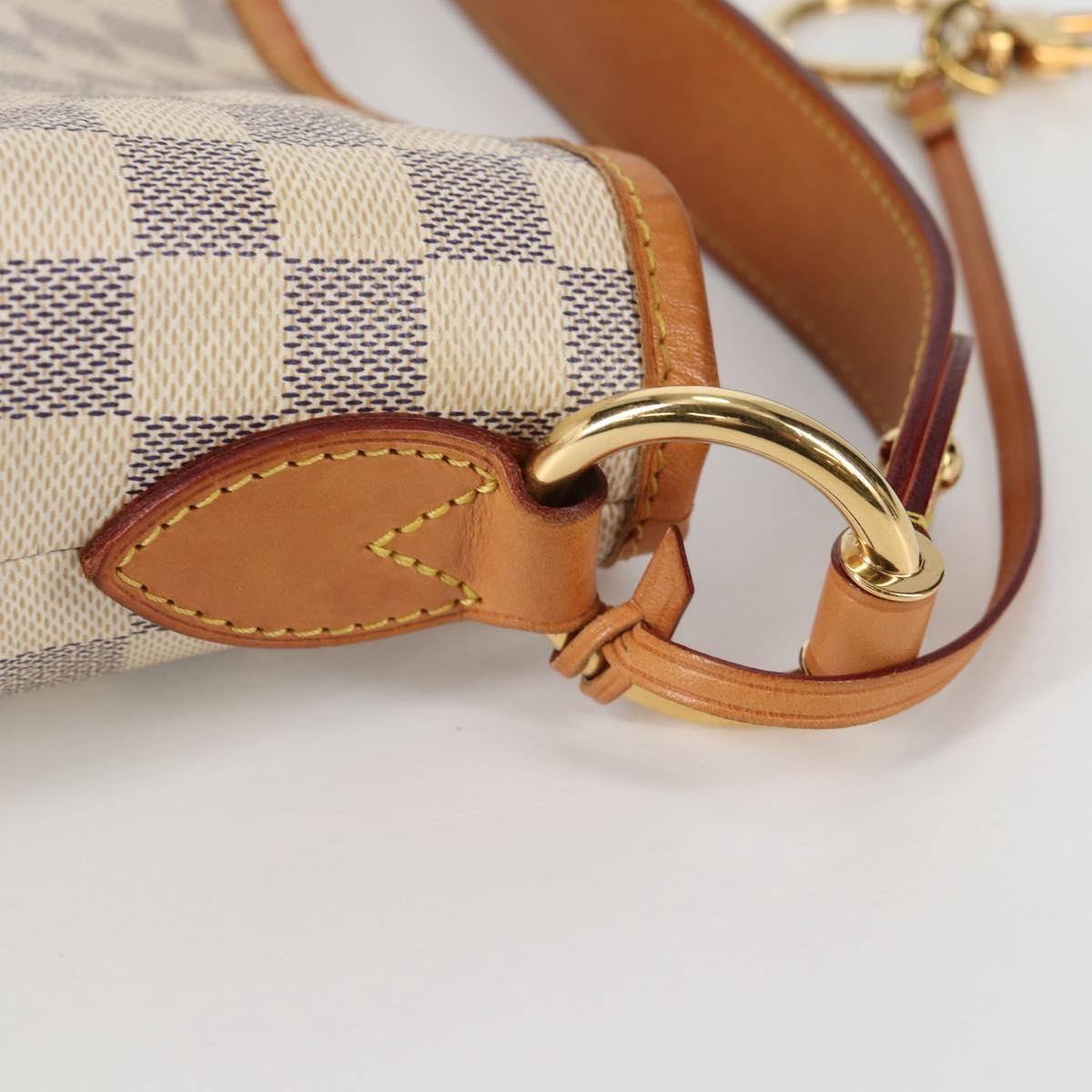 Louis Vuitton Delightful Nm Damier Ebene White Canvas Bag (Pre-Owned)