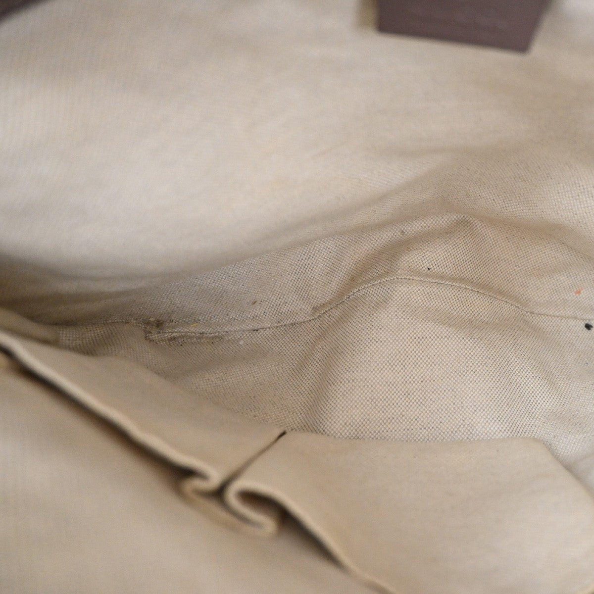 Gucci Mayfair Messenger Gg Canvas And Leather Beige Canvas Shoulder Bag Bag (Pre-Owned)