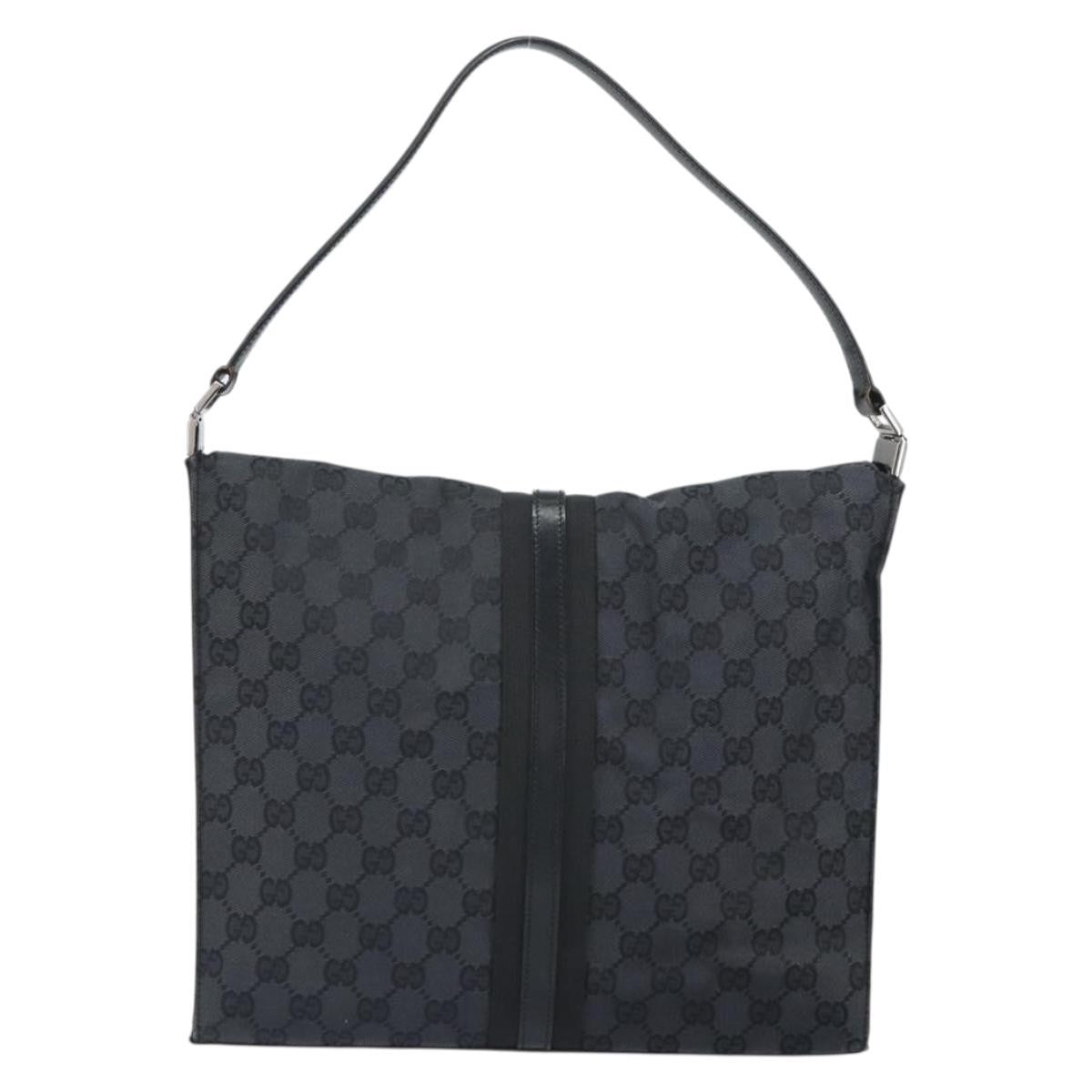 Gucci Jackie Gg Canvas Black Canvas Tote Bag Bag (Pre-Owned)