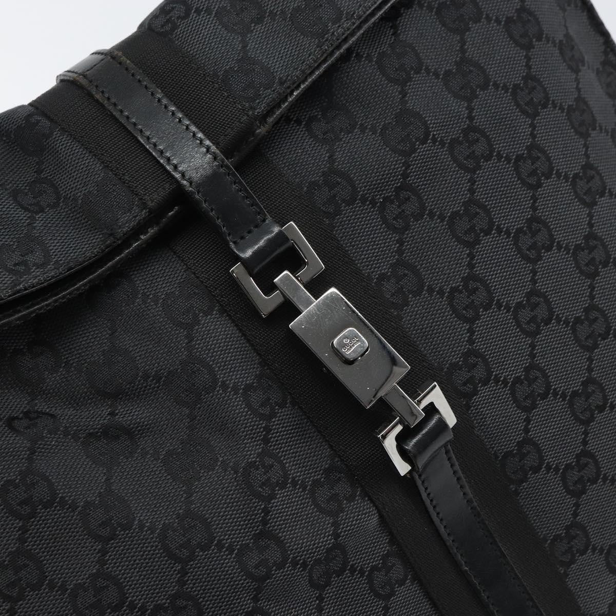 Gucci Jackie Gg Canvas Black Canvas Tote Bag Bag (Pre-Owned)