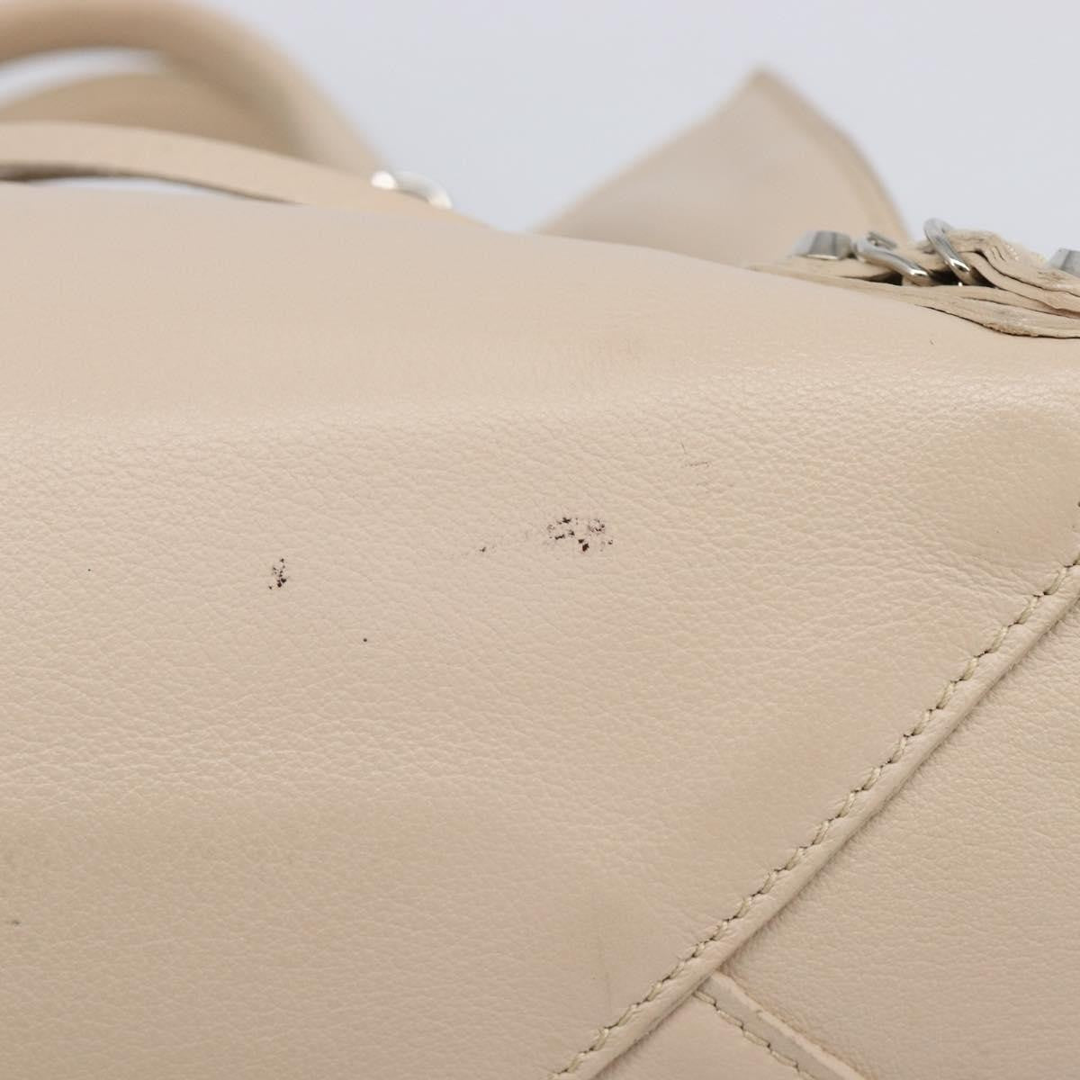 Balenciaga Papier A4 Zip Around Classic Studs Leather Gray Leather Handbag (Pre-Owned)