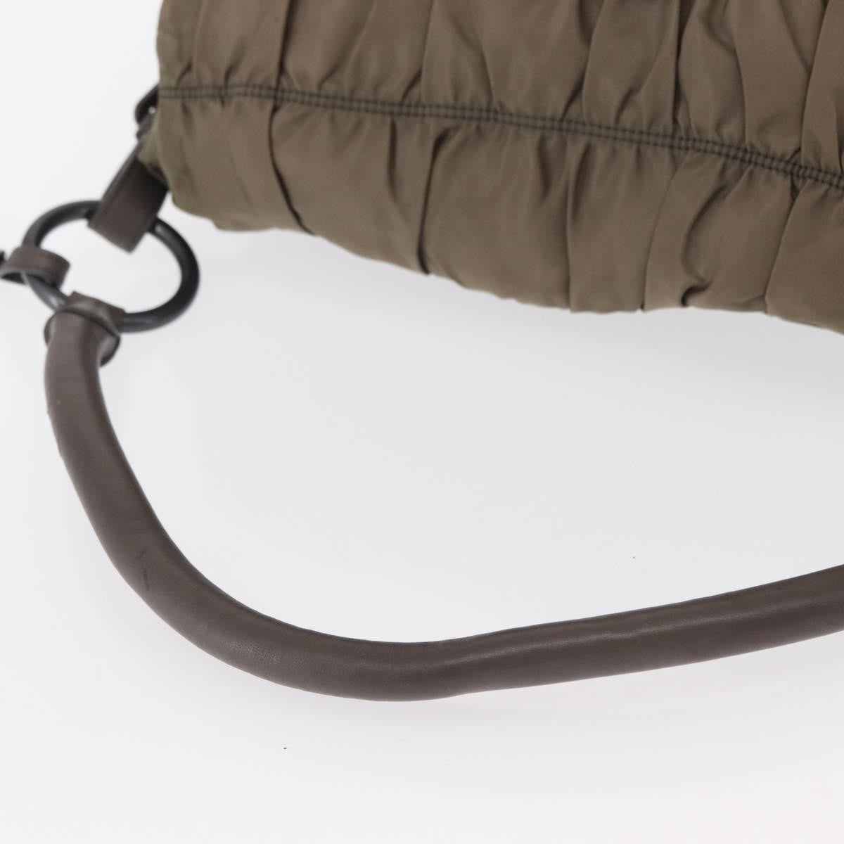 Prada Gaufre Convertible Hobo Tessuto Gray Nylon Shoulder Bag Bag (Pre-Owned)