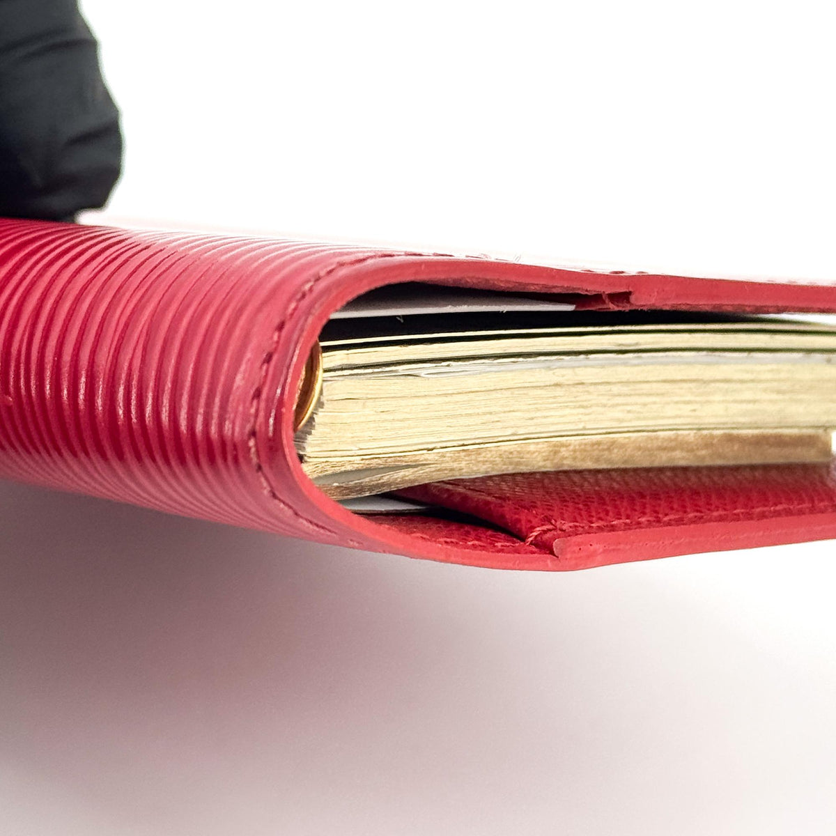 Louis Vuitton Ring Agenda Cover Epi Leather Red Leather Briefcase Bag (Pre-Owned)
