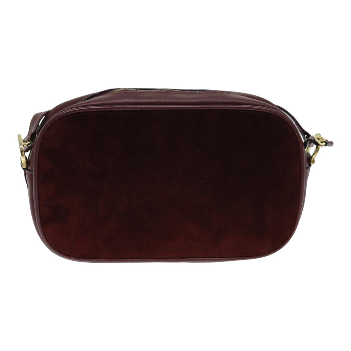 Cartier Vintage Must De Cartier Suede Burgundy Suede Shoulder Bag Bag (Pre-Owned)