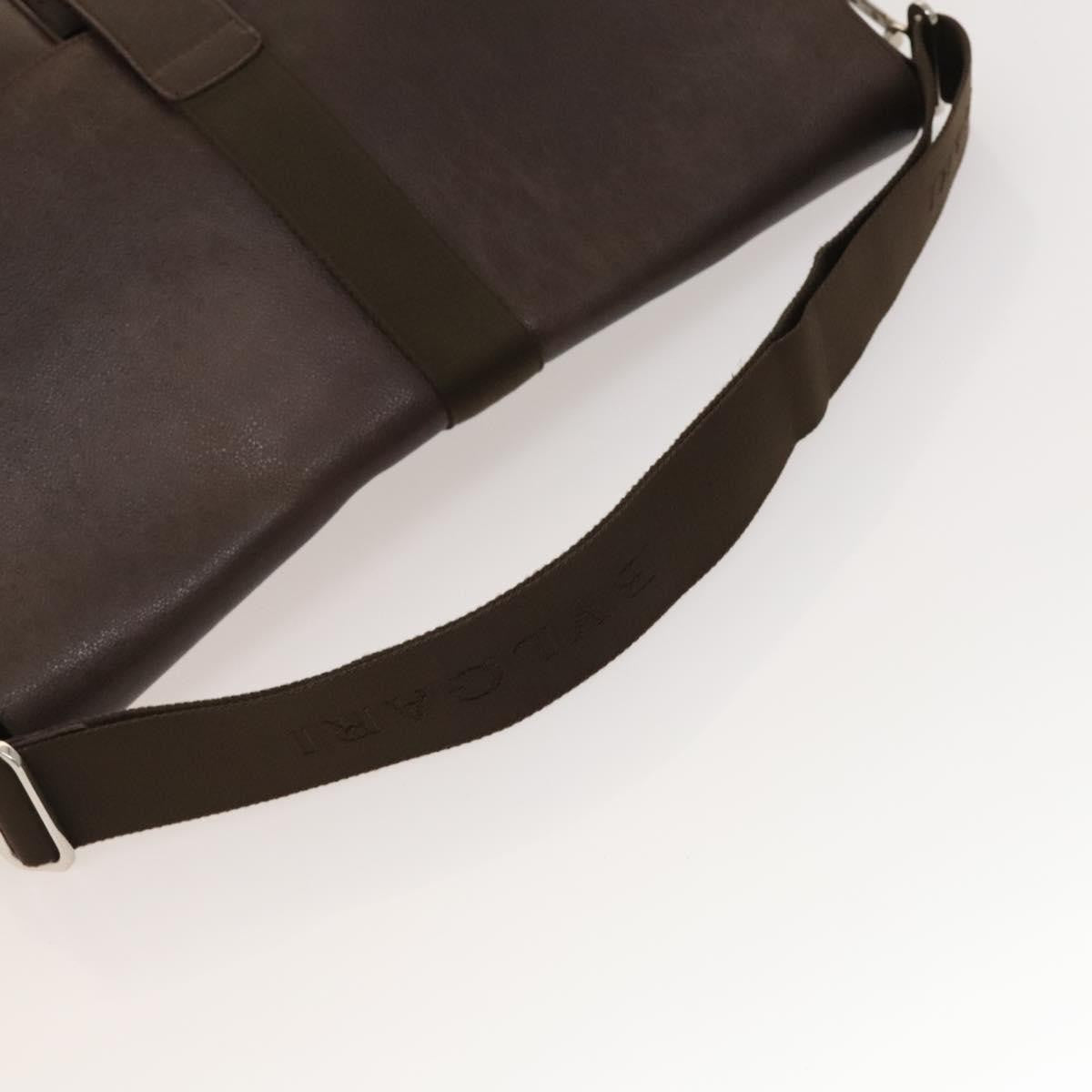 Bvlgari Flap Leather Brown Leather Shoulder Bag Bag (Pre-Owned)