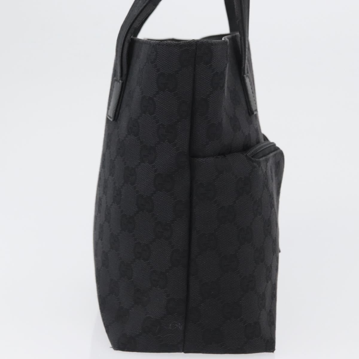 Gucci Double Pocket Tote Gg Canvas And Leather Black Canvas Handbag (Pre-Owned)