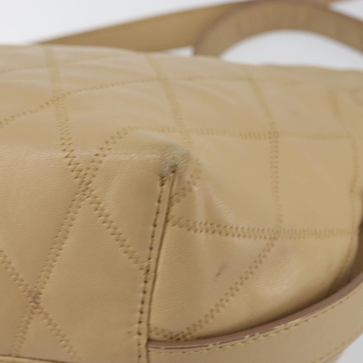 Givenchy Gv Bucket Quilted Leather Beige Leather Shoulder Bag Bag (Pre-Owned)