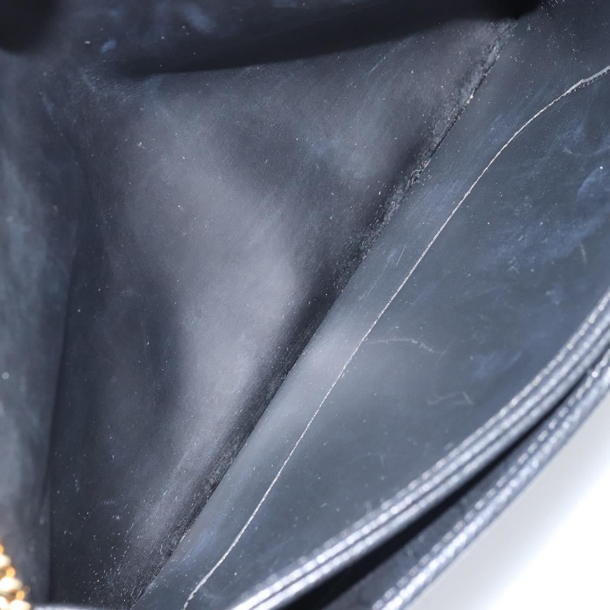 Christian Dior Vintage Honeycomb Chain Canvas Black Canvas Shoulder Bag Bag (Pre-Owned)