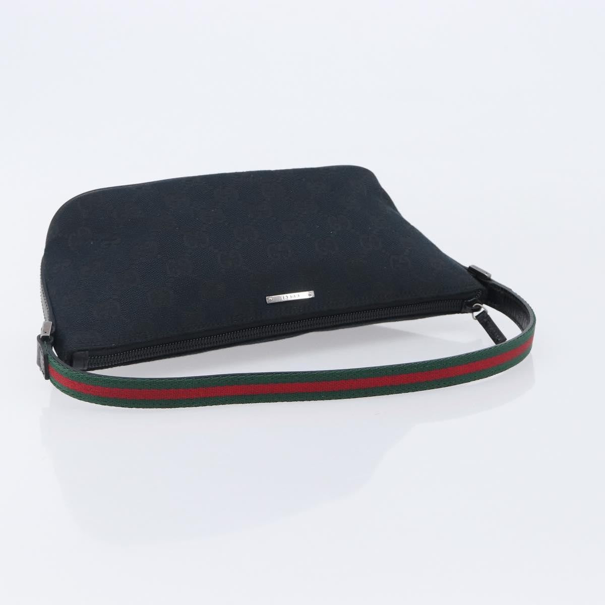 Gucci Zipped Pochette Gg Canvas Black Canvas Shoulder Bag Bag (Pre-Owned)