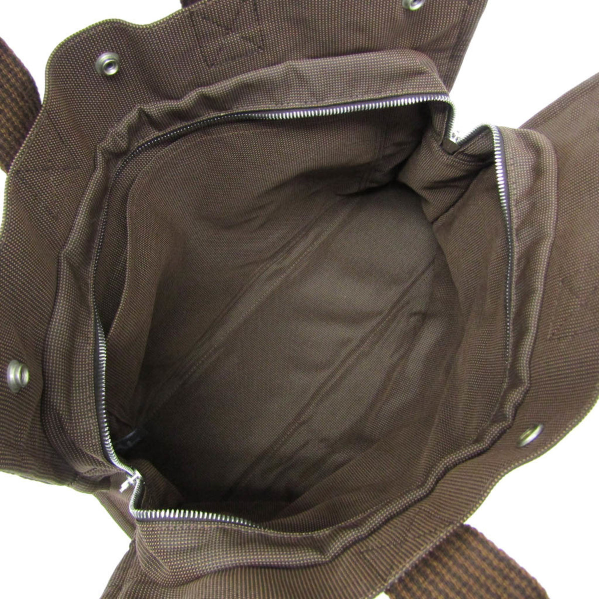 Hermes Fourre-Tout Herline Canvas Brown Canvas Tote Bag Bag (Pre-Owned)