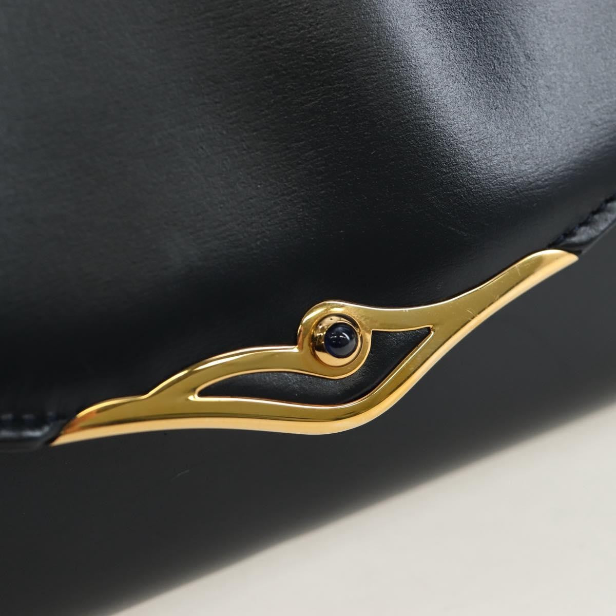 Cartier Sapphire Line Leather Navy Leather Shoulder Bag Bag (Pre-Owned)