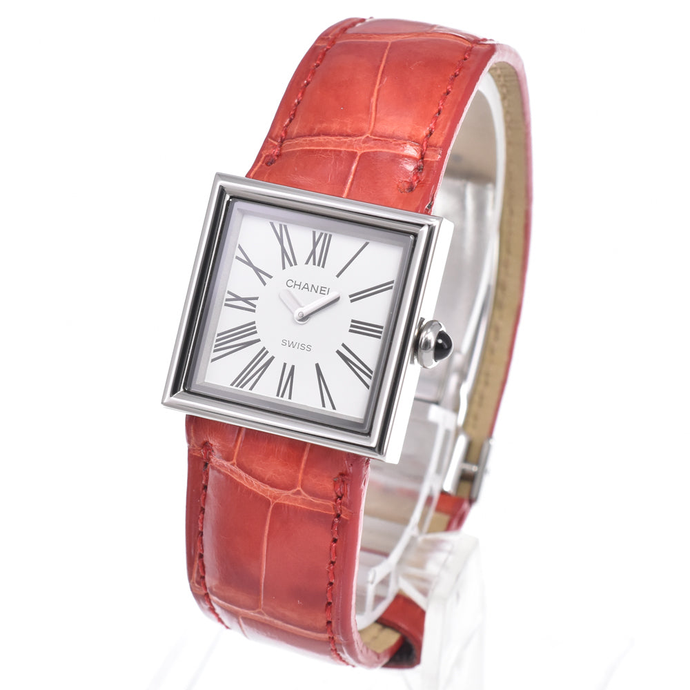Chanel Vintage Mademoiselle Quartz Leather & Steel Watch (Pre-Owned)