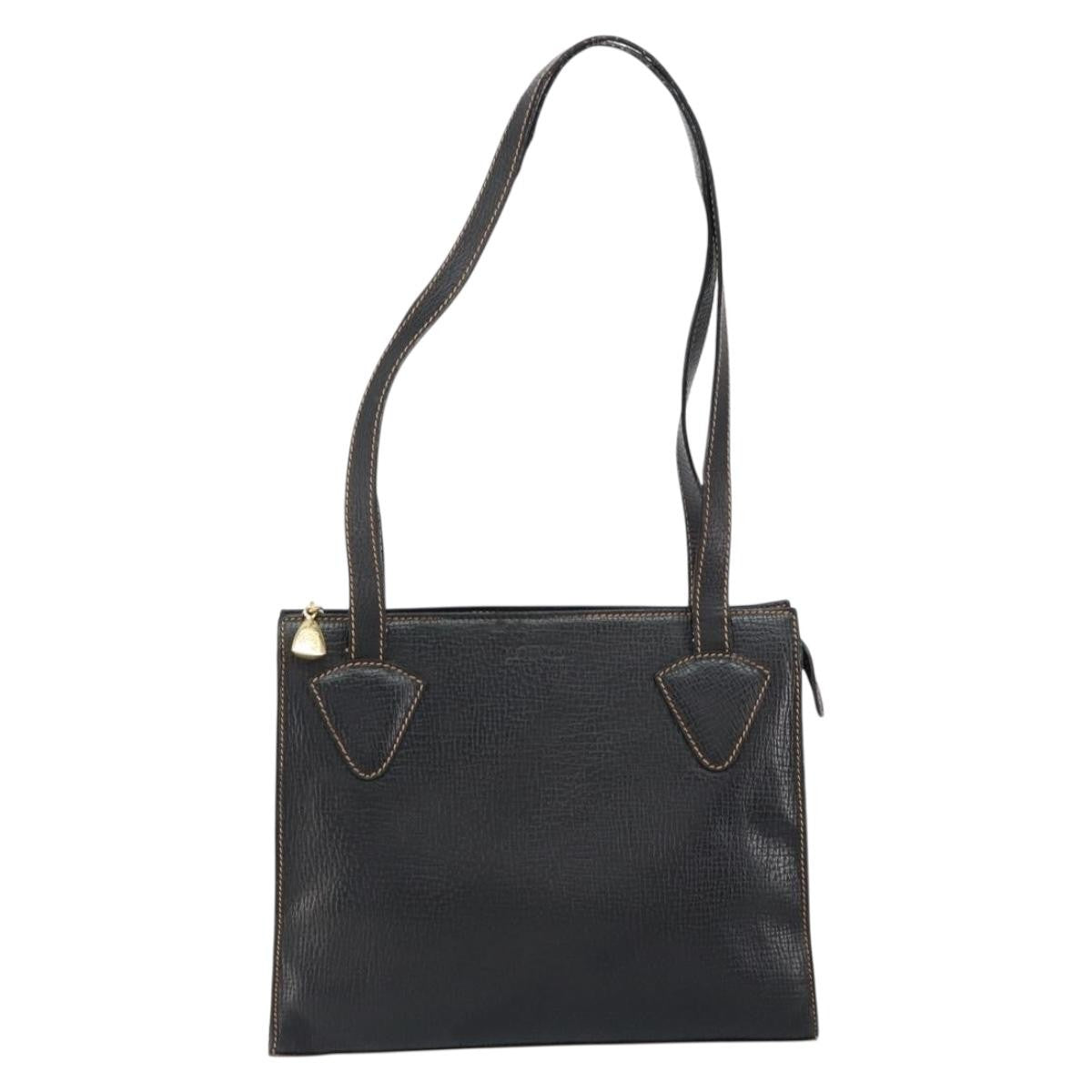 Loewe Tote Leather Black Leather Tote Bag Bag (Pre-Owned)