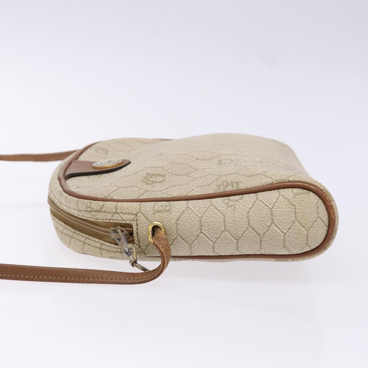 Christian Dior Vintage Honeycomb Canvas Beige Canvas Bag (Pre-Owned)