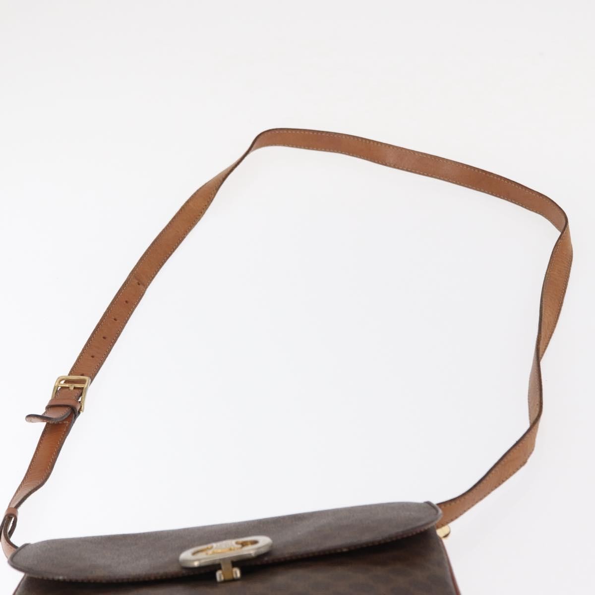 Celine Vintage Macadam Canvas Brown Canvas Shoulder Bag Bag (Pre-Owned)
