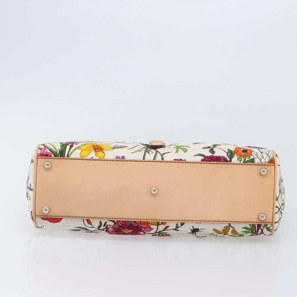 Gucci Joy Bardot Hobo Flora Canvas Multicolour Canvas Handbag (Pre-Owned)