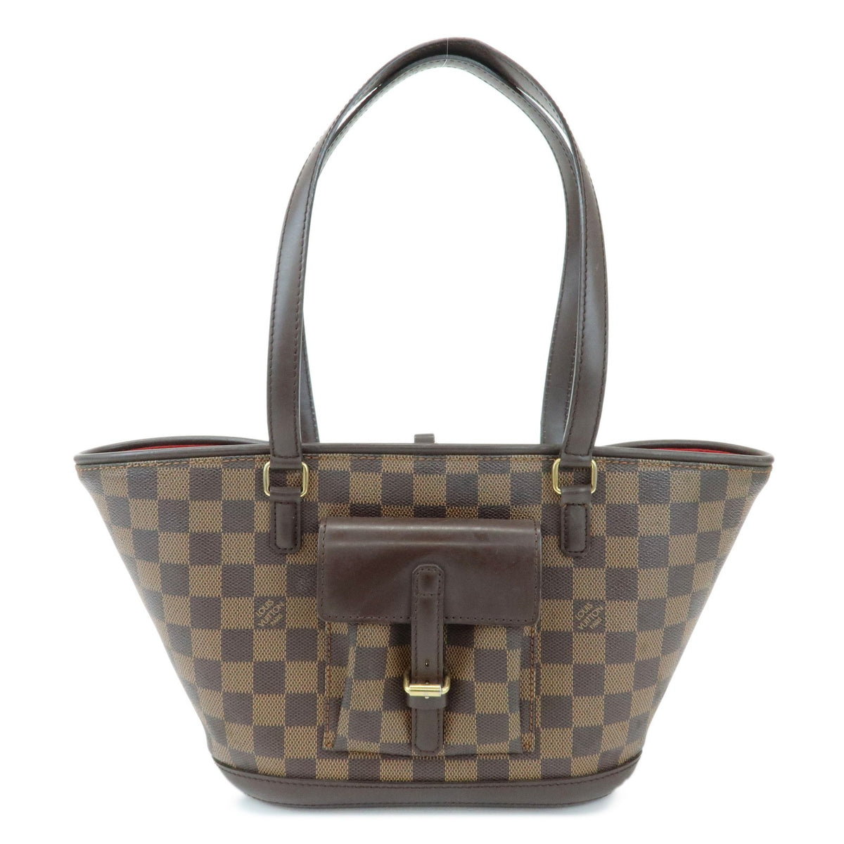 Louis Vuitton Manosque Damier Brown Canvas Handbag (Pre-Owned)
