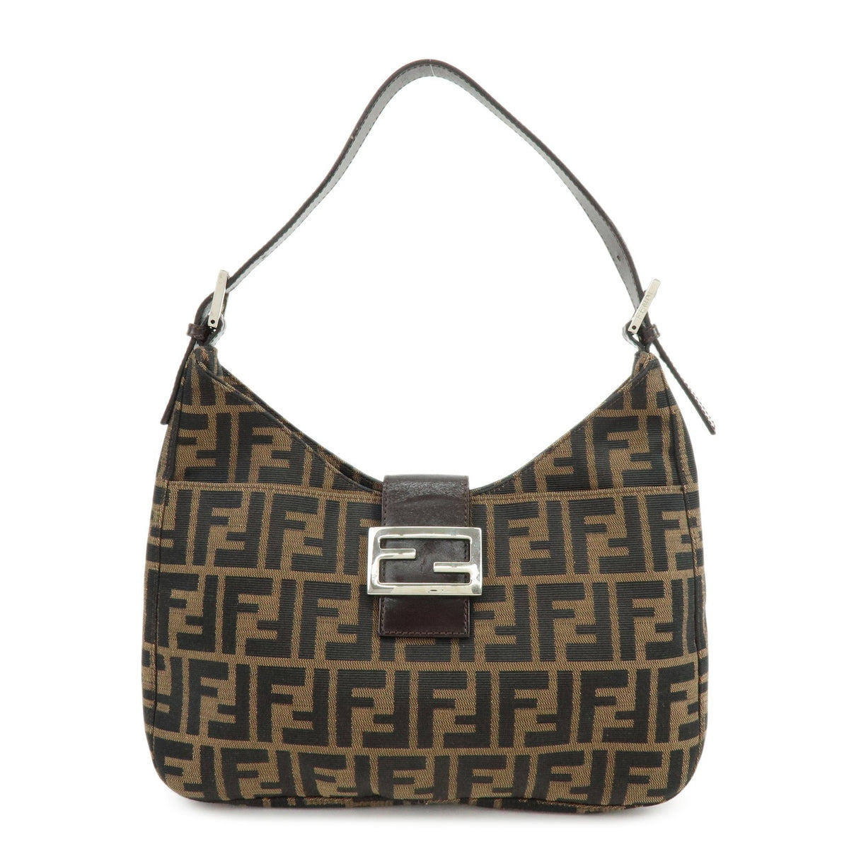 Fendi Vintage Zucca Canvas Brown Canvas Tote Bag Bag (Pre-Owned)